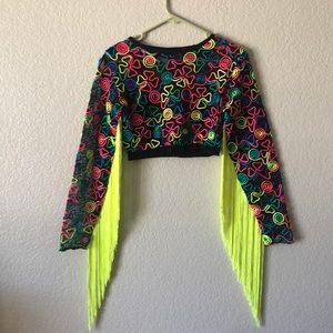 Festival Neon Fringe Croptop